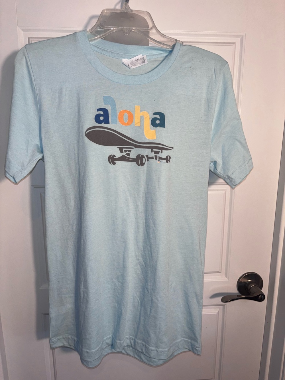 Canvas Blue Hawaii Graphic Crew Neck Short Sleeve T-Shirt S NEW